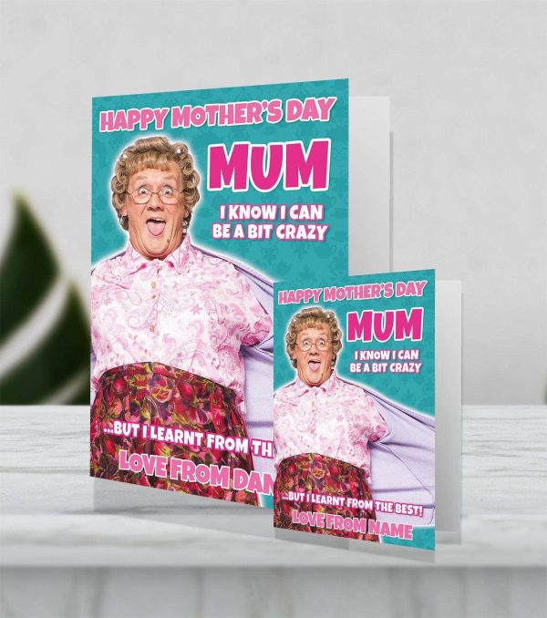 Mrs Brown s Boys Giant Personalised  A Bit Crazy  Mother s Day Card Online